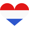 Luxemburger Flagge in Herzform