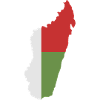 Carte de Madagascar avec drapeau