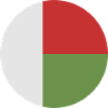Round Madagascar flag