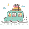 Family camping holiday