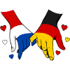 Holland Germany Flag Holding Hands