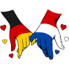Germany Holland Flag Holding Hands
