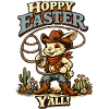 Retro Bunny Howdy Easter Rabbit Ears