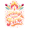 Spiel mit Feuer Typografie-Design