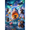 Shark, Dogs and Donuts – Surreal Scene