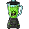 Green Monster Face Slime Blender