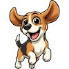 Happy Beagle Jump
