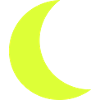 Crescent Moon Neon Yellow