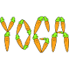 Carrot yoga typography