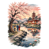 Traditional Japanese cherry blossoms