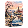 Fleurs traditionnelles de cerisier japonais