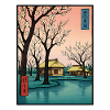 Traditional Japanese cherry blossoms