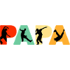 Papa Dancer Retro Street Dance Silhouette