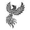 Schwarzer Phönix Ornament-Design