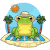 Frog Beach Palm Tree Summer