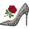 Zebra High Heel Rose