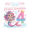 Mermaid 4th Birthday 4 Years