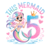 Mermaid 5th Birthday 5 Years