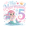 Mermaid 5th Birthday 5 Years