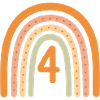 4. Fourth Birthday Rainbow