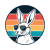 Sunny Retro Bunny with Glasses