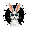 Chic Bunny Cartoon Sunglasses
