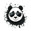 Panda glasses splatter