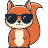 Chic Squirrel Black Glasses