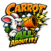 Carrot Megaphone Bunny – Comic Style