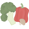 Vegetable Trio Broccoli Pepper Mushroom