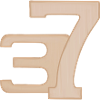 37 Numeral Art in Peach