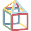 Bunte Kubus-Block Komposition