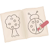 Tree and Ladybug Doodle Sketch