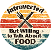 Introvertiert, aber redet gern über Essen
