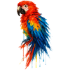 Papagei-Ara, Aquarell, farbenfroher Vogel