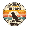 Hund statt Therapie Retro-Print