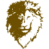 Lion Head Silhouette Ochre