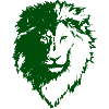 Grüne Löwe Silhouette