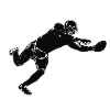 American Football Silhouette – Catch in Action