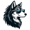 Wolf-Husky-Sonnenbrille