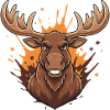 Forest Deer Fire Splash