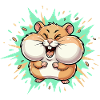 Cuddly happy hamster laugh kick