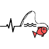ECG Fishing Rod Fish Outline