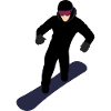 Dynamic snowboarder