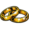 Golden Wedding Rings Eternity Symbol