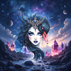 Star Queen with Swan and Crystals