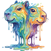 Melting Rainbow Capybara - Watershine