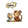 Funny Monkey Wow Saying Gift