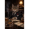 Financier chat en smoking