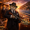 Cat gangsters on luxury yacht